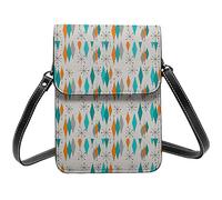 Lsjuee Borsa a tracolla a fiori sparsi Borsa a tracolla a tracolla Borsa da donna in PU piccola a tracolla