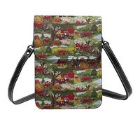 Lsjuee Borsa a tracolla con design a motivo senza cuciture leopardato cellulare a tracolla Borsa piccola in PU da donna