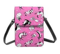 Lsjuee Borsa a tracolla con fiore a forma di testa di cane Boxer piccola da donna