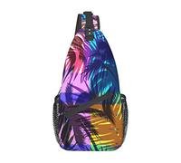 Lsjuee Borsa a tracolla con palma tropicale zaino da viaggio in bicicletta Escursionismo sportivo
