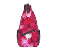 Lsjuee Borsa a tracolla diagonale casual unisex a forma di cuore di San Valentino, borsa a tracolla multiuso a tracolla da viaggio, zaino da escursionismo