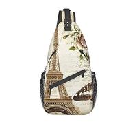 Lsjuee Borsa a tracolla diagonale casual unisex Paris Tower, zaino multiuso a tracolla da viaggio