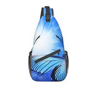Lsjuee Borsa a tracolla diagonale casual unisex personalizzata Beauty Butterfly, borsa a tracolla multiuso da viaggio, zaino da escursionismo