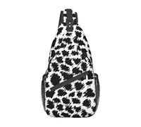 Lsjuee Borsa a tracolla, zaino a tracolla con stampa di mucca da latte per donne e uomini a spalla casual