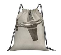 Lsjuee Borsa con coulisse per il tempo libero unisex per aeroplano della seconda guerra mondiale, borse con coulisse da palestra, borse portaoggetti per zaino portatile da esterno