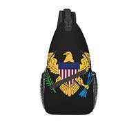Lsjuee Borse a tracolla con bandiera delle Isole Vergini americane Donna Uomo Borsa a tracolla regolabile Borsa a tracolla per zaino da viaggio in bicicletta Escursionismo sportivo
