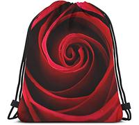 Lsjuee Borse con coulisse rosa rossa borsa zaino floreale fiore aroma romantico bellissimo elegante motivo vegetale le sport palestra sacca uomo do