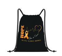 Lsjuee Borse con coulisse Speranza per una cura Sclerosi multipla Consapevolezza Zaino Borsa a tracolla uomini Donne Ragazzi Ragazze