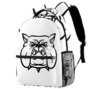 Lsjuee Borse per la scuola, zaini a testa di bulldog per ragazze/ragazzi, borse leggere, zaini per studenti