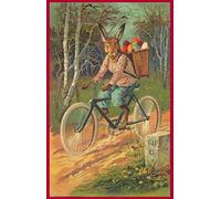 Lsjuee Coniglio sulla sua bicicletta Consegna uova Cucina Casa Bar Cafe Garage Man Cave 30,5 x 2