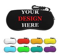 Lsjuee Custodia per occhiali personalizzata Aggiungi la tua immagine Testo Logo Custodia per occhiali da sole portatile ultraleggera personalizzata con clip