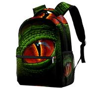 Lsjuee Dinosaur Eyes Green School Backapck, Elegante zaino per laptop Borsa per computer per donne Ragazze, Borsa per laptop per insegnanti Zaino casual Adatto per notebook da 15 pollici