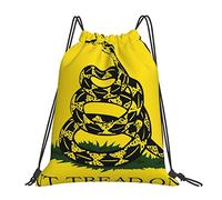 Lsjuee Don't Tread On Me Borsa con coulisse per il tempo libero unisex semplice, borse con coulisse da palestra, borse portaoggetti per zaino portatile da esterno