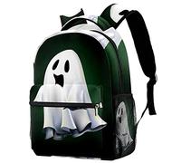 Lsjuee Ghost Prints Zaino a cartella per studenti della scuola primaria per ragazzi e ragazze Preppy Schoolbag