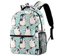 Lsjuee Ice Cream Vivid Penguin Zaino per laptop Zaini da viaggio Bookbag per zaino per studenti e ragazze