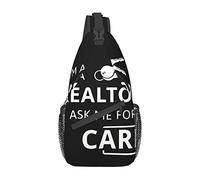 Lsjuee I'M A Realtor Ask Me Unisex Casual Diagonal Chest Bag, Multiuso Crossbody Borsa a tracolla da viaggio Escursionismo Daypack