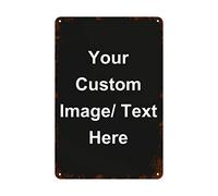 Lsjuee Insegne Personalizzate per Regalo Personalizzato Targa in Metallo Targa Decorativa Regali Personalizzata Famiglia Segno Wall Art per Fattoria Cucina Bar Pub Caffetteria 8 X 12 Pollici