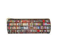 Lsjuee Libreria Scaffale per libri Astuccio per penna Cilindro Piccola scatola da trasporto per adulti con cerniera liscia Semplice resistente Leggero per borsa portaoggetti per ufficio