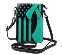 Lsjuee Ovarian Cancer Awareness Borsa da viaggio per telefono cellulare a tracolla in pelle PU da donna