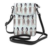 Lsjuee Pinguino che gioca borsa a tracolla in pelle pu da donna divertente borsa a portafoglio