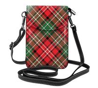 Lsjuee Scots Style Clan Boyd Tartan Plaid Borsa da donna in pelle sintetica con tracolla per cellulare Portafoglio leggero