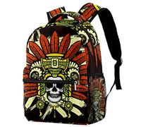 Lsjuee Shaman Skull Feather School Backapck, elegante zaino per laptop borsa per computer per donne ragazze, borsa per laptop per insegnanti zainetto casual adatto per notebook da 15 pollici