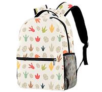 Lsjuee Simpatico zaino da viaggio per laptop con impronta di dinosauro e uova per donna uomo, zainetto per scuola universitaria zaino grande zaino casual