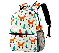 Lsjuee Sly Foxes And Forest Elements Zaino per studenti escursioni all'aperto