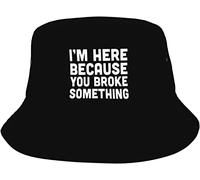 Lsjuee Sono Qui perché Hai Qualcosa Cappellino da Pescatore Uomo Donna Cappello da Sole per Il Tempo Libero all'aperto