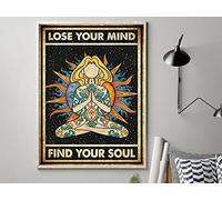 Lsjuee Targa in metallo da parete motivazionale da donna Targa in metallo per perdere la testa Trova la tua anima Poster Shop Man Cave Garage Home Bar Boat Decor 20,3 x 30,5 cm