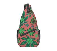 Lsjuee Tie DyeLeaf Borse a tracolla Donna Uomo Borsa a tracolla regolabile Borsa a tracolla per zaino da viaggio in bicicletta Escursionismo sportivo