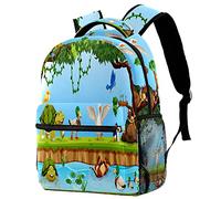 Lsjuee Turtle Duck Bird Goose In A Pond Zaino per laptop Zaini da viaggio Bookbag per zaino per studenti e ragazze