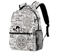 Lsjuee Vecchio manoscritto con zaino Caravel per studenti escursioni all'aperto