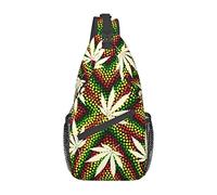 Lsjuee Weed Leaf Borse a tracolla Donna Uomo Borsa a tracolla regolabile Borsa a tracolla per zaino da viaggio in bicicletta Escursionismo sportivo