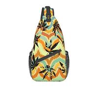 Lsjuee Weed Leaf Borse a tracolla Donna Uomo Borsa a tracolla regolabile Borsa a tracolla per zaino da viaggio in bicicletta Escursionismo sportivo