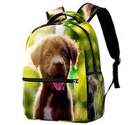 Lsjuee Zaini per la scuola, simpatici zaini neri per cani Happy Sunshine per ragazze/ragazzi, borse leggere, zaini per studenti