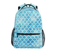 Lsjuee Zaino a scaglie di sirena per la scuola, zaino per laptop resistente all'acqua, zaino da viaggio casual per ragazze e ragazzi