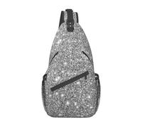 Lsjuee Zaino a tracolla a tracolla con brillantini argento per donna Uomo Borsa a tracolla da viaggio per escursionismo da viaggio, SB-122