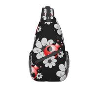 Lsjuee Zaino a tracolla a tracolla Red Ladybug per donna Uomo Borsa a tracolla sul petto per escursionismo da viaggio, SB-122