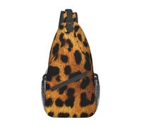 Lsjuee Zaino a tracolla con tracolla con stampa leopardata ghepardo per donna Uomo Zaino da viaggio per escursionismo Borsa a tracolla sul petto, SB-122