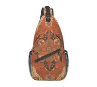 Lsjuee Zaino a tracolla con tracolla Flying Carpet Ride per donna Uomo Zaino da viaggio per escursionismo Borsa a tracolla sul petto, nero, SB-122