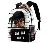 Lsjuee Zaino Bad Cat, elegante borsa per computer portatile, borsa per laptop, zainetto casual per notebook da 14 pollici