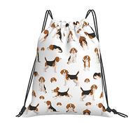Lsjuee Zaino con coulisse Beagle Puppy Dog Cute String Gym Bag Pull Cinch Sackpack per uomo Donna Sport Yoga Viaggi Nuoto