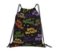 Lsjuee Zaino con coulisse Halloween Spider Web Quote String Gym Bag Pull Cinch Sackpack per uomo Donna Sport Yoga Viaggi Nuoto