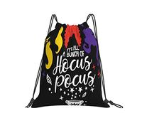 Lsjuee Zaino con coulisse Sanderson Sisters Halloween Hocus Pocus String Borsa da palestra Pull Cinch Sackpack per uomo Donna Sport Yoga Viaggi Nuoto Escursionismo