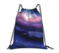 Lsjuee Zaino con coulisse Spiral Galaxy Aurora Space Nebula String Borsa da palestra Pull Cinch Sackpack per uomo Donna Sport Yoga Viaggi Nuoto