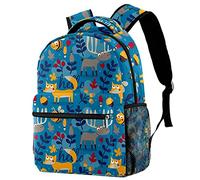 Lsjuee Zaino David's Deer Fox Bee, elegante zaino per computer portatile, borsa per laptop, zaino casual adatto per notebook da 14 pollici