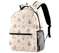 Lsjuee Zaino Foxes Deer Rabbit Bear, zaino per computer aziendale adatto a laptop e notebook da 14 pollici