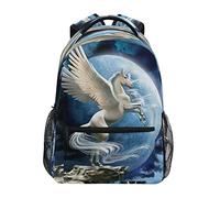 Lsjuee Zaino Pegasus per la scuola, zaino per laptop resistente all'acqua, zaino da viaggio casual per ragazzi e ragazze