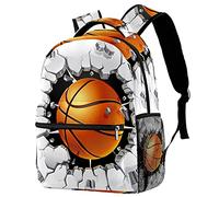 Lsjuee Zaino per laptop da viaggio per basket e vecchio intonaco per ragazzo e ragazza, zaino per scuola universitaria zaino grande zaino casual